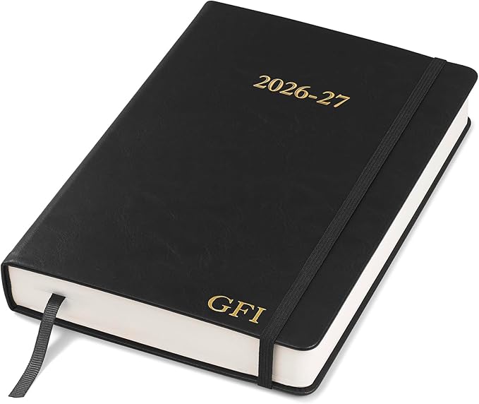 Wykeham's Executive 2026-27 Daily Journal Planner – Customization Available – Mid-Year Academic Diary – July 2026 to June 2027 (Personalized Black, 8.5"×5.5")