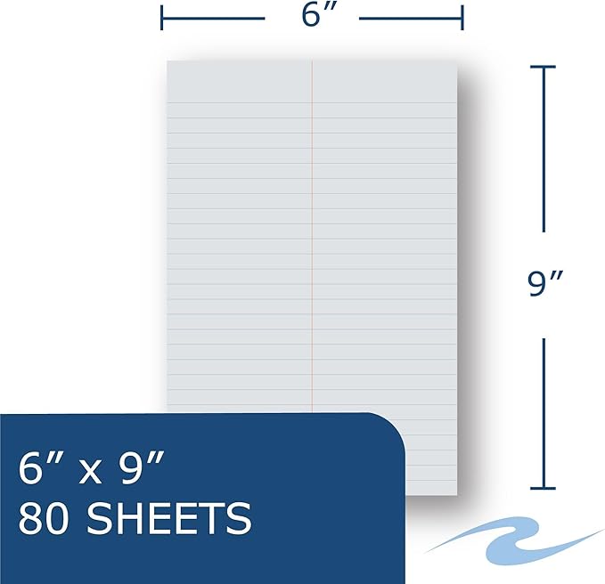ROARING SPRING Enviroshades Colored Steno Books, 4 Pack of Memo Pads, Assorted Colors, Recycled Paper, 6" x 9", 80 Sheets, Gregg Ruled, Perforated, Wirebound, Heavy Chipboard Back