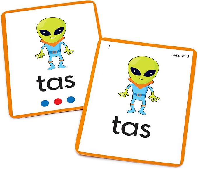 Alien Word Flashcards: Junior Learning, The Science of Reading Supplementary Resources, for Classroom or Home School use, for Ages 4+, Grade Pre-K