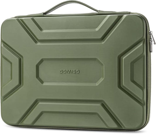 DOMISO 15.6 inch Laptop Sleeve, Shockproof and Waterproof EVA Protective Laptop Case, Laptop Sleeves for 16" MacBook Pro/Max M2 M1 2019-2023,15"-16" HP Dell Asus Laptop,Dell XPS 15, Green