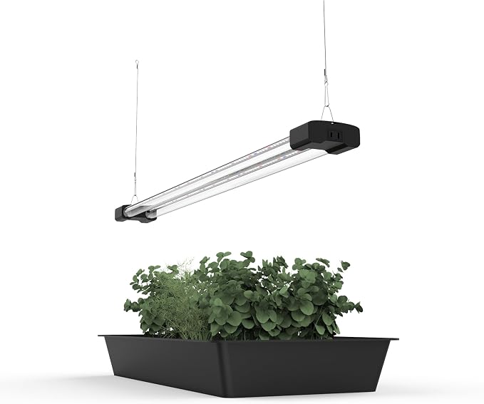 3FT LED Succulent Terrarium Plant Grow Light Linkable Full Spectrum Daylight with Enhanced 660nm Red and 450nm Blue LightTech Indoor Lighting Fixture (3 FT)