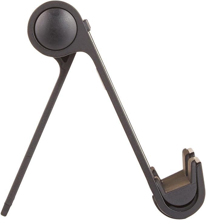 Amazon Basics Multi-Angle Portable Foldable Stand for iPad Tablet, E-reader and Phone, Sturdy Hands-Free Viewing, Black