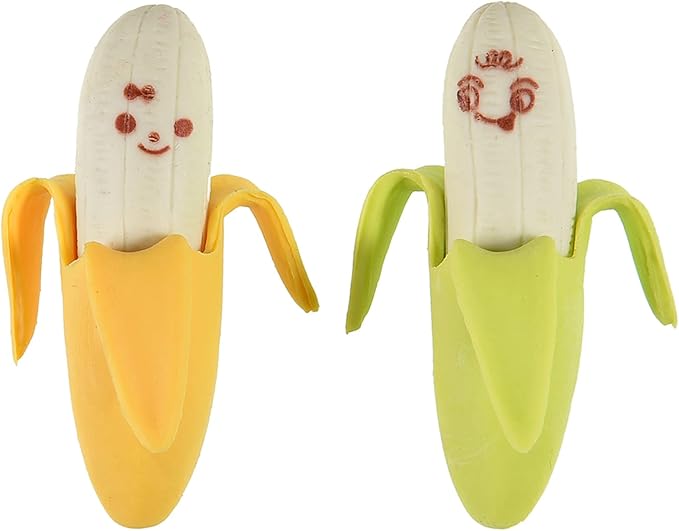 Mini Banana Erasers for Kids Bulk, 32 Pcs Small Cute Fruit Food Erasers for Home Classroom Reward Farty Favor