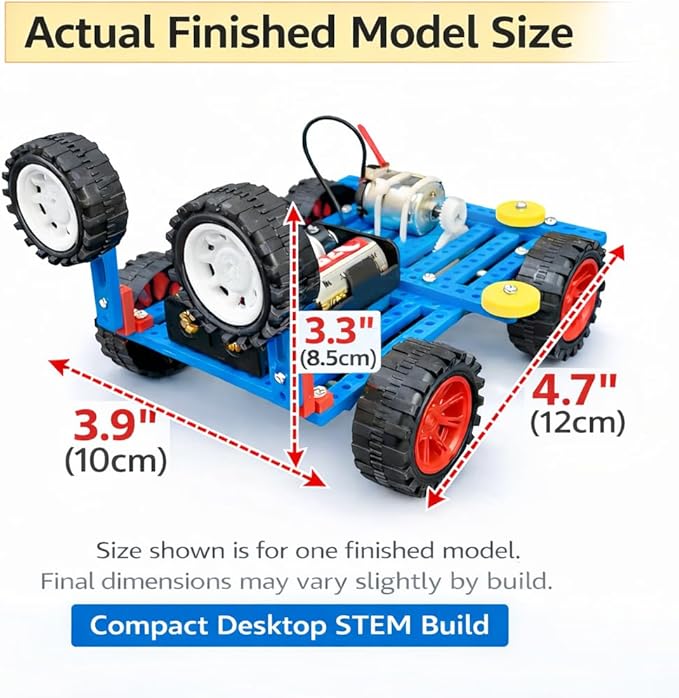 STEM Kits and STEM Toys for Kids Ages 8-14, Build 7 Models (One at a Time), Solar and Motor Science Kit, Engineering Building Kit, Solar Car Building Kit, Educational Gifts for Boys and Girls