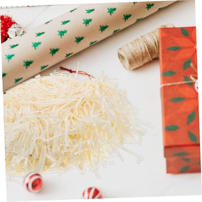 Yardwe Each Natural Paper Shreds for Box Filling Lightweight Recyclable Crinkle Cut Filler Paper for Wrapping Wedding Birthday and Treat Packaging Decoration