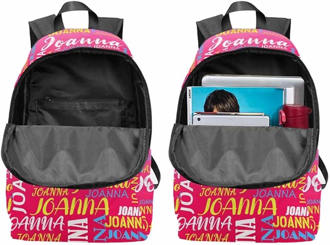 M YESCUSTOM Custom Teen Girls School Backpack, Personalized Name Kids Bookbag for Boys Elementary Middle School Bags Travel Laptop Backpack Casual Daypacks