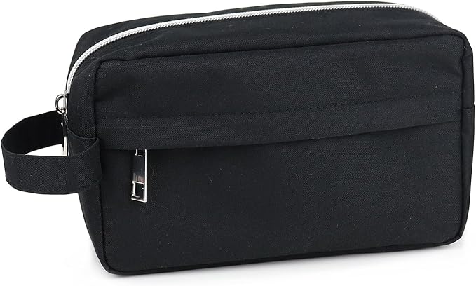 Fashion Stationery Black Pencil Case with Handle, Large Capacity