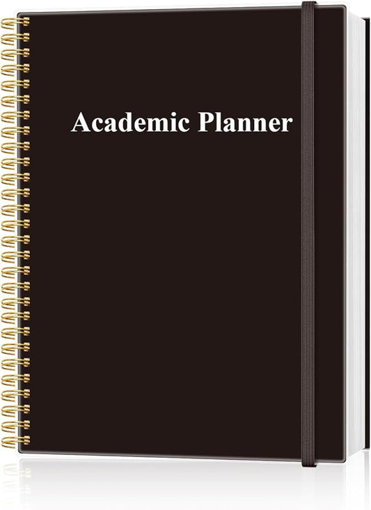 Academic Planner for 2026-2027 or Anytime - Undated Weekly Student Planner For Homeschool, High School, College & Nursing Students, 200 Pages, 8.5" x 11", Black