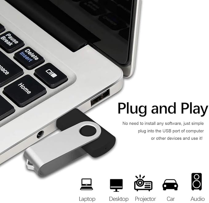 Aiibe 2 Pack 8GB USB Flash Drive 8GB Flash Drives USB 2.0 Thumb Drive Memory Stick Zip Drives Bulk (Black)