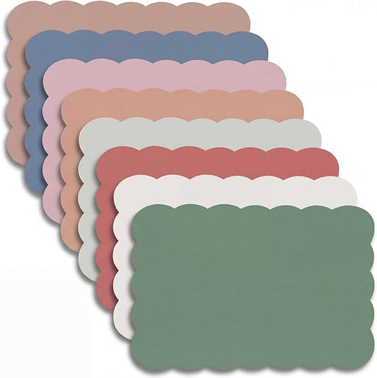 Eaasty 8 Pack Scalloped Aesthetic Sticky Notes Bulk Vintage Colors Cute Wavy Self Sticky Note Pads 3" x 5" Blank Note Pads for Back to School Office Supplies Graduation Teacher 240 Sheets