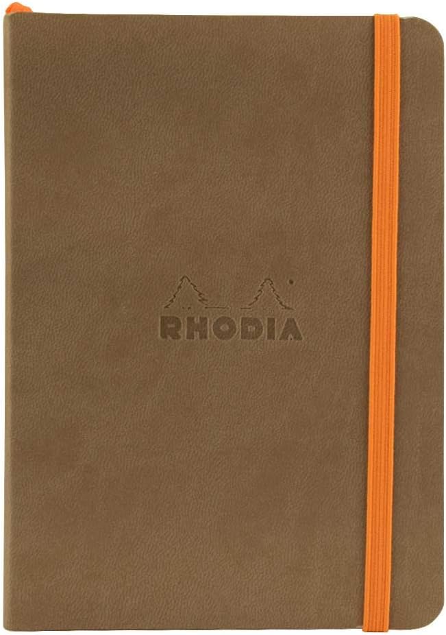 Rhodia Rhodiarama SoftCover Notebook - 72 Dots Sheets - 4 x 5 1/2 - Taupe Cover