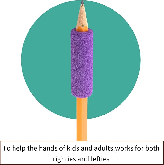 Pencil Grips,30 Pcs Pencil Grip Colorful Cushioned Pencil Handwriting Grips Writing Aid Pencil Holder Pencil Gripper for Children,Kids and Adults (Multicolour)