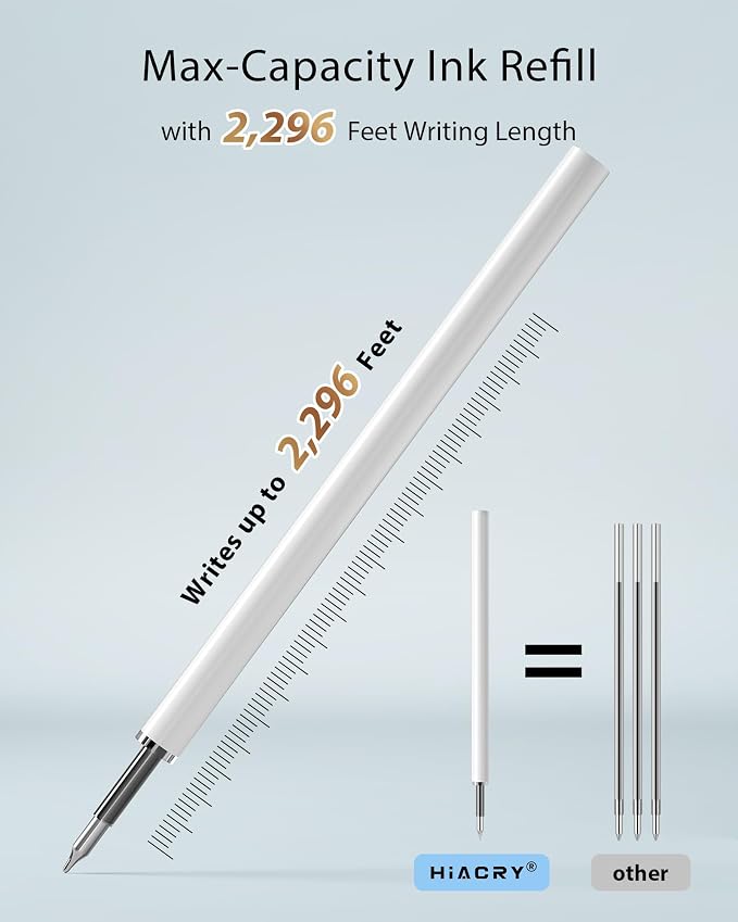 Hiacry 8 Pcs Gel Pens, Quick-Dry Black Ink-0.7 MM Fine Point Fidget Pens | Stress Relief, Smooth Writing, No Smear, No Bleed, Journaling,Note Taking, School, Office, Gift, Nurses, Students, Men, Women