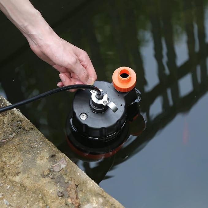 1/3 HP Submersible Water Pump, 2500GPH Utility Pump | Portable Electric Clean Water Drainage Pump for Pool Draining, Flooding, Swimming Pool and Basement