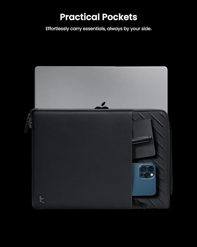 tomtoc Slim Laptop Sleeve for 13-inch New MacBook Air M5/A3449 2026 M4/A3240 M3/A3113 M2/A2681 M1/A2337, Water-Resistant Laptop Case Fits 13-inch MacBook Neo A18 & MacBook Pro M2/M1, Minimalist Design