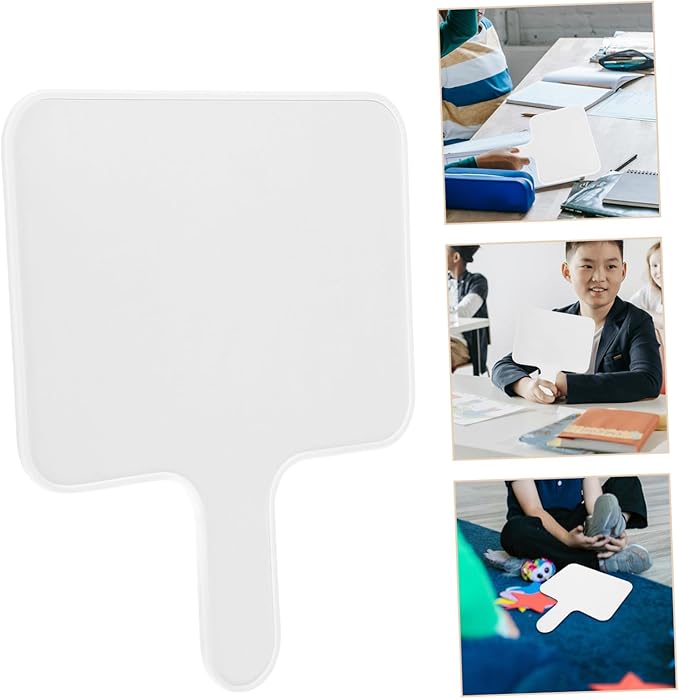 Homoyoyo Personal Whiteboard Handheld Answer Paddle Dry Erase Lap Board Sided Whiteboard Markers Classroom Teaching Tool
