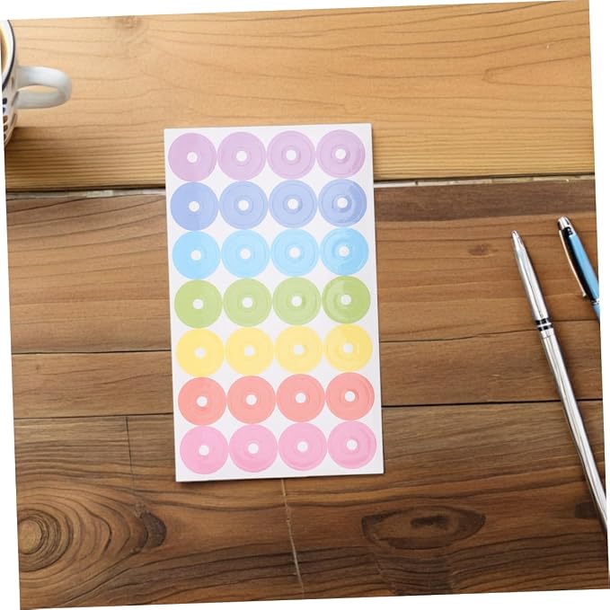 SHINEOFI 40sheet Reinforcement Stickers Self-Adhesive Labels for Loose Leaf Paper Repair Tear-Resistant Hole Protectors for School Office Home Use and Easy to Apply