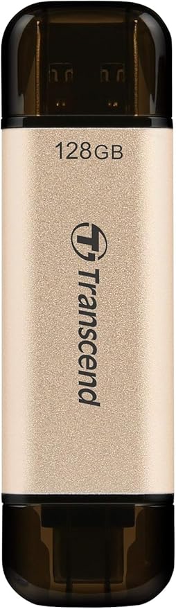 Transcend JF930 128GB Dual USB C Flash Drive for iPhone/iPad/Mac/Windows, Android/Tablet/PC/Gaming Console, Photo Stick Up to 420MB/s, USB 3.2 Thumb Drive, Memory Stick with 2-in-1 Type C &Type A