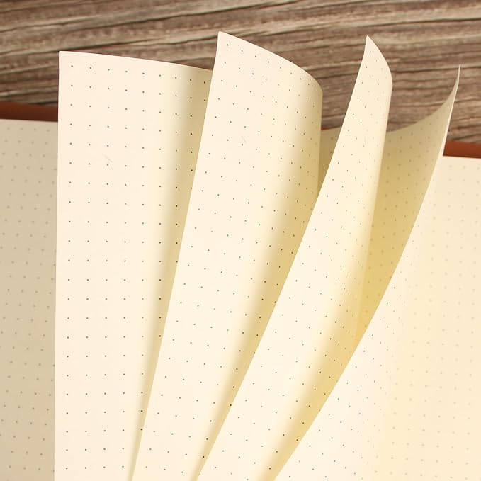 A5 Dot Grid Refill Paper, 6-Hole, 2-Pack 160 Sheets No Bleed