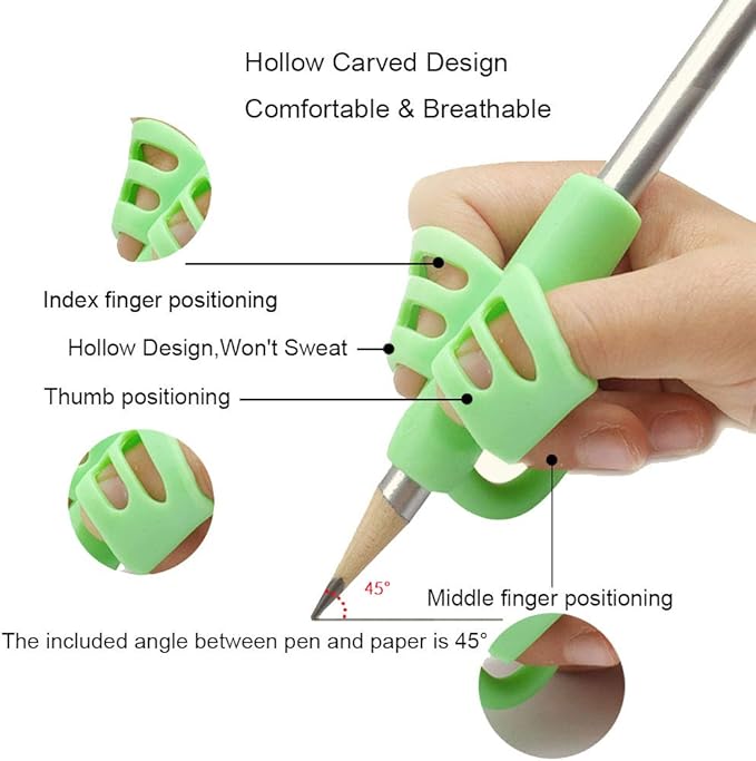 Pencil Grips for Kids Handwriting, Toddler Pencil Grip, Pen Grips Trainer for Beginners Preschoolers Kindergarten Children(4 PCS)