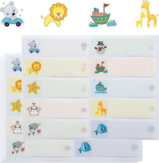 Name Labels for Kids Stuff, 200 PCS Baby Bottle Labels for Daycare, Waterproof, Self-Laminating, Name Stickers Tags for School Supplies, Water Bottles, Lunch Box