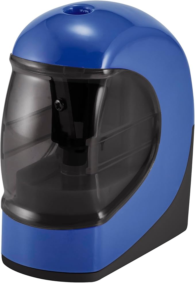 Lockermate Auto Stop Battery Operated Personal Sized Pencil Sharpener, Blue