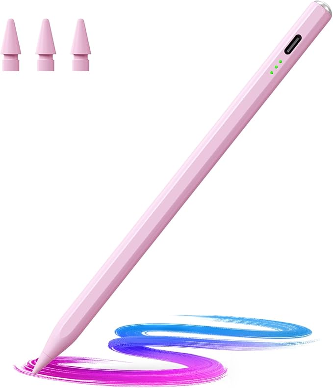 Hastraith Stylus Pen for iPad(2018-2026)-13 Mins Fast Charge with Tilt Sensitivity & Palm Rejection for iPad 11/10/9/8/7/6th Gen, Air 5/4/3/M4/M3/M2, Pro 13"/12.9"/11"/M4, Mini 7/6/5th, Pink