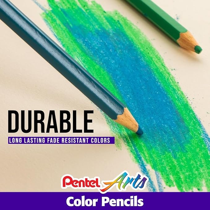 Pentel Arts Colored Pencils, Assorted Colors, Set of 24 (CB8-24)