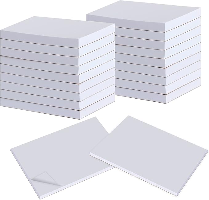 zmybcpack 20 Pack Note Pads Memo Pads 4”x6”- 100 Sheets Each Paper Notepads- Small Memo Scratch Pad Writing pads To Do Grocery List