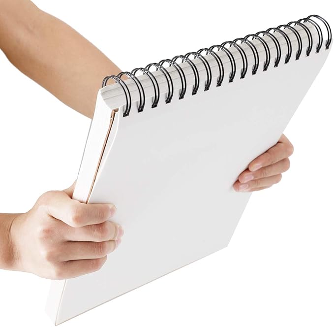 Bachmore Sketchpad 9X12 Inch (68lb/100g), 100 Sheets of TOP Spiral Bound Sketch Book for Artist Pro & Amateurs | Marker Art, Colored Pencil, Charcoal for Sketching