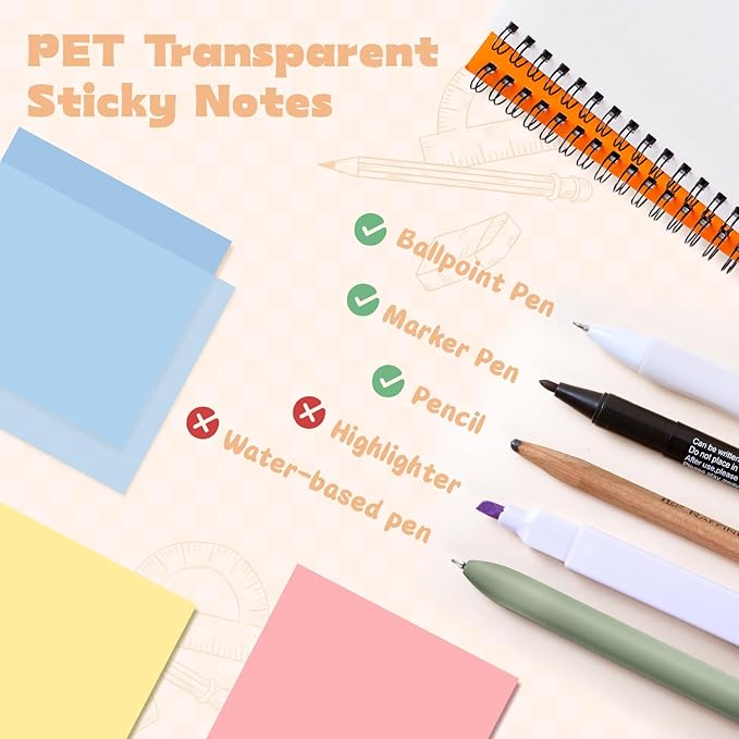 49Pcs Book Annotation Kit - Aesthetic School Supplies with Cute Pen Case Highlighters Gel Pens and Marker, Sheets Transparent Index Tabs Sticky Notes Bible Study Supplies(Dark Blue)
