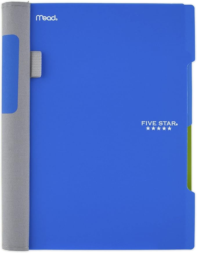Five Star Advance Spiral Notebook, 2 Subject, College Ruled Paper, 100 Sheets, 9-1/2" x 6", Blue (73162)