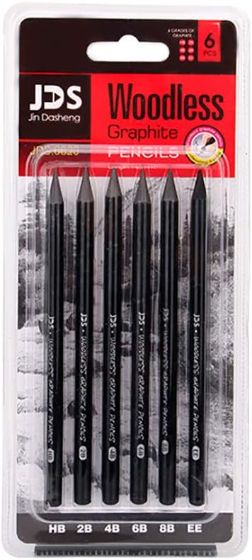 YYMIYU Full Graphite Pencils set 6 Piece.HB/2B/4B/6B/8B/EE (lead pencil)