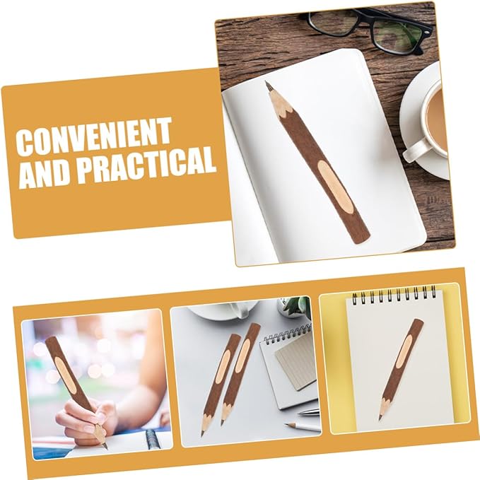 ABOOFAN Wooden Ballpoint Pens 17cm Natural Tree Branch Biodegradable Ink Pens 10pcs Portable Writing Supply for Office and School Use