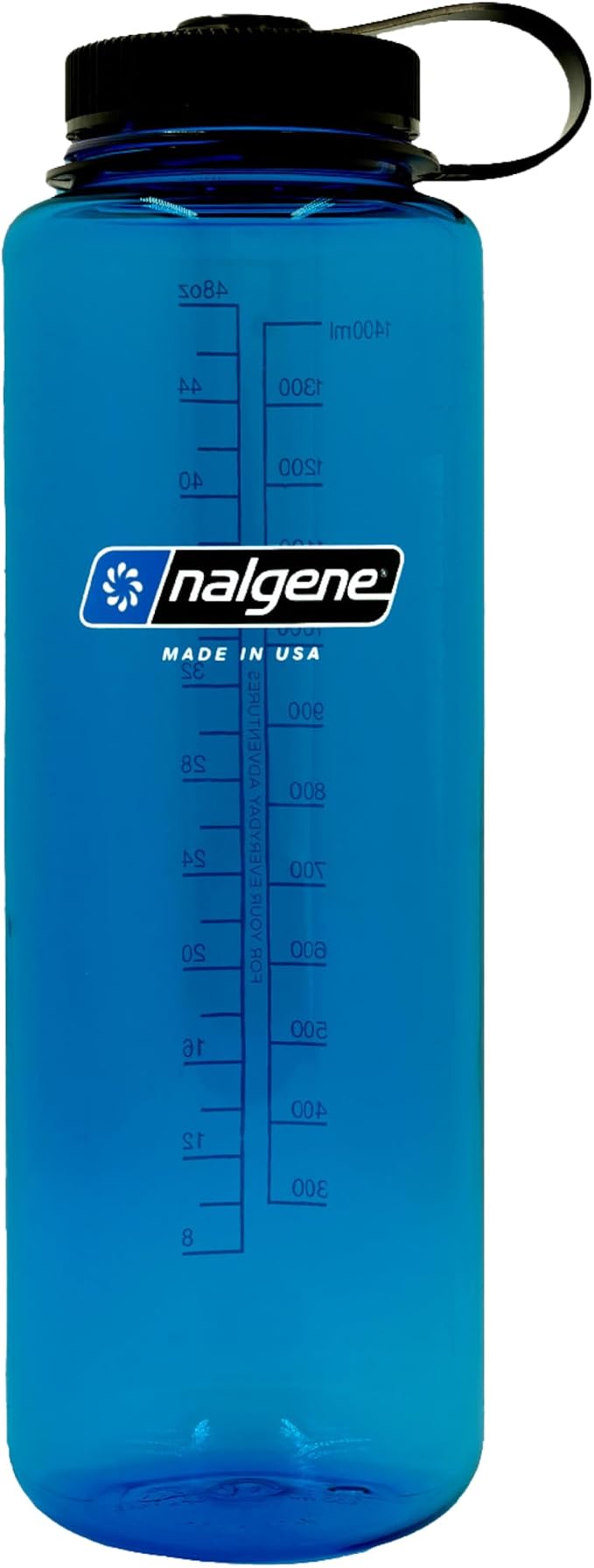 Nalgene 48 oz Wide Mouth Silo Water Bottle, Blue | BPA-Free, Durable & Lightweight, Leak Proof, Dishwasher Safe, Large Reusable Plastic Bottle for Hiking, Gym, Work & Travel