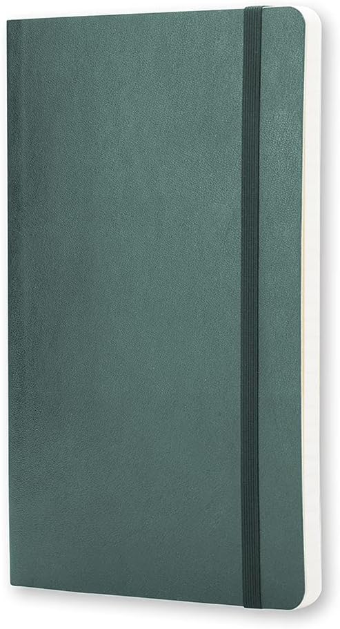 Moleskine Classic Notebook, Soft Cover, Ruled/Lined, Large (5" x 8.25"), Forest Green, 192 Pages