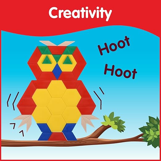 edxeducation Plastic Pattern Blocks | Set of 250 | Math Manipulative for Fractions, Symmetry, Patterning and Creativity , up to 12 years| Math Supplies for Classroom