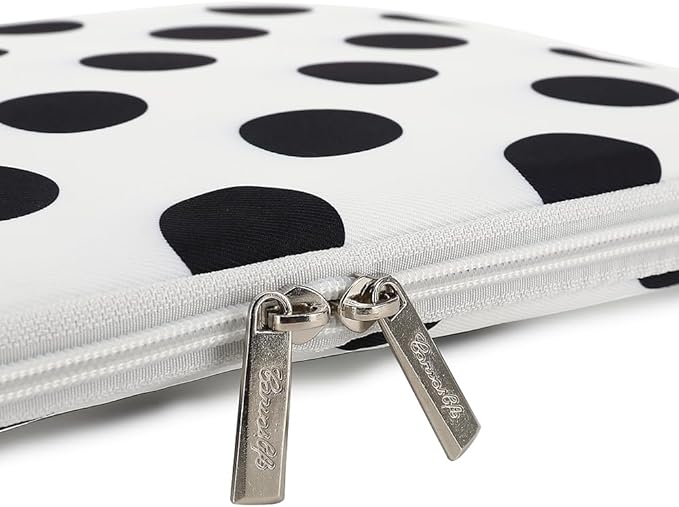 Canvaslife Waterproof 13-Inch Laptop Sleeve with Pocket for 13.3-Inch Laptop and MacBook Air/Pro 13 (Black Dot Pattern)