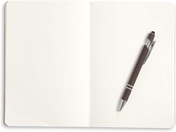 Blue Summit Supplies Travel Journals, Bulk 12 Pack Journal Set with Dotted Grid Paper, Lightweight Journal with Kraft Paper Covers, 8.25” x 5.5” (21cm x 14cm), 60 Pages, Set of 12