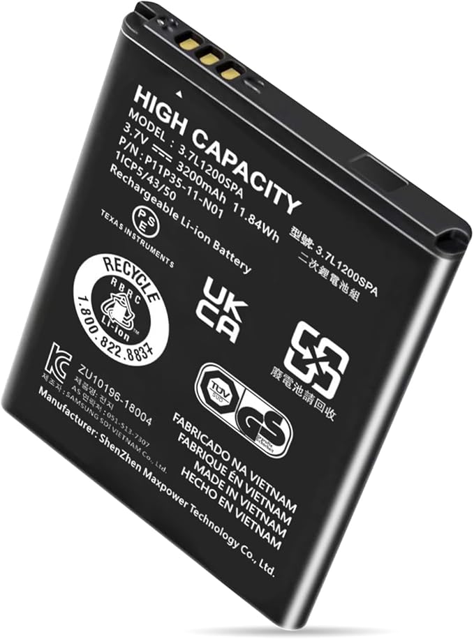 TI-84 Plus CE Battery, (2026 New Upgrade) 3200mAh Ultra High Capacity Li-ion Replacement Battery Pack for Texas Instruments TI-84 Plus CE, TI-84 CE, fits Part No 3.7L12005SPA, P11P35-11-N01