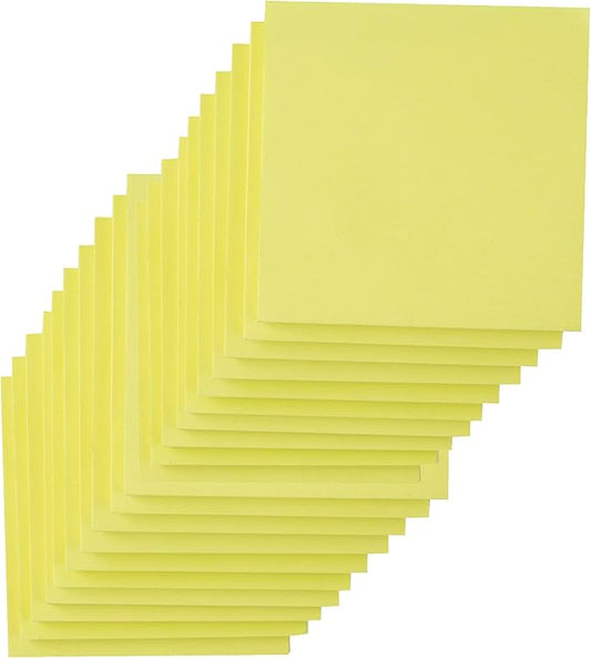 (20 Pads) Sticky Notes 3x3 Inches, Yellow Colors Self-Stick Pads, Easy to Post for Home, Office, Notebook