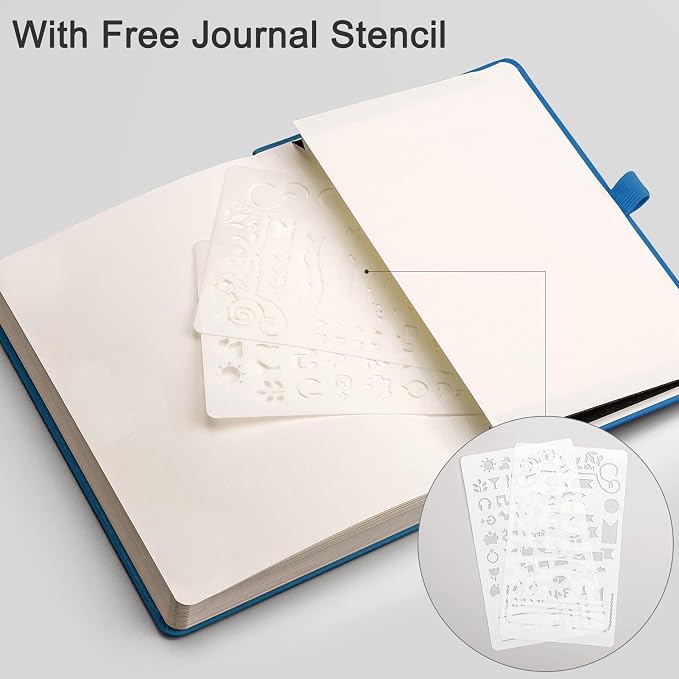 EMSHOI Dotted Journal Notebook, 256 Pages, A5 Size (5.7'' x 8.3'')