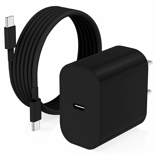 iPhone 17 16 15 Charger/6ft Type C to C Charging Cable Cord Long,USB C Fast Charging Block Plug for Apple iPhone 17 Pro Max/17 Air/16 Pro/16/15 Plus/AirPods/iPad/mini Plug Cube Birck Box Power Adapter