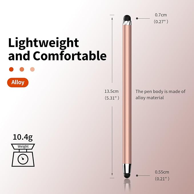 10 Pack Stylus,Stylus Pen for Touchscreen.Universal Capacitive Stylus.2-in-1 Dual Rubber Tip,High Precision & Sensitivity.Stylus Pen for ipad/Tablet/iPhone/Nintendo Switch/Android Phone.(20 Tips)