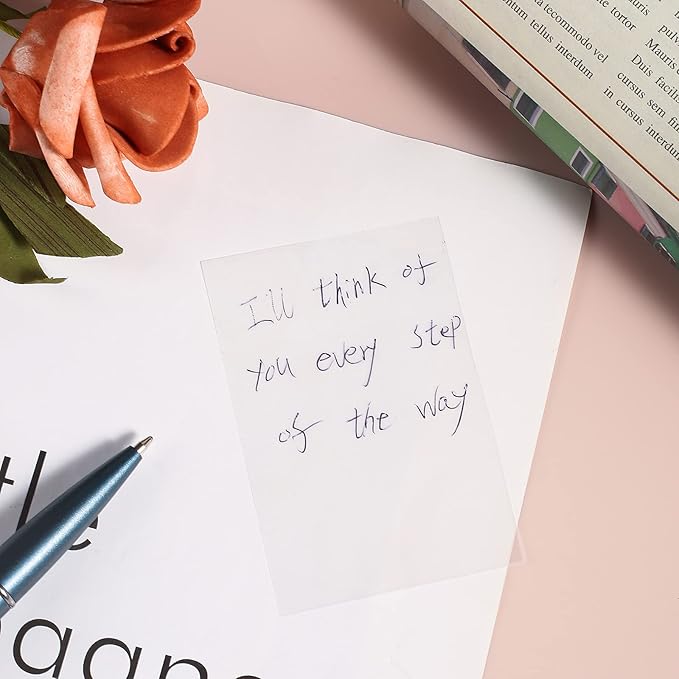 Transparent Sticky Notes,3x2 Inch Clear Sticky Notes,Waterproof White Bible Sticky Note,Transparent Stickers for School Supplies College(10 Packs,500 Sheets)