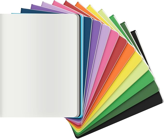 Large Colorful Blank Notebook Journals Bulk with Thick Unlined Paper, 8.5x11 inch, 60 Pages, Journal Set for Travelers Students Office, Sketchbook Composition Diary Subject Notebooks, 12 Pack