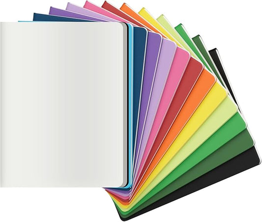 Large Colorful Blank Notebook Journals Bulk with Thick Unlined Paper, 8.5x11 inch, 60 Pages, Journal Set for Travelers Students Office, Sketchbook Composition Diary Subject Notebooks, 12 Pack