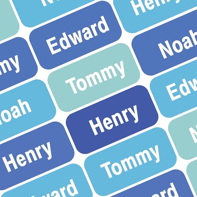 Personalized Name Labels for Kids – 60 Waterproof Peel-and-Stick Labels for Clothes, Lunch Boxes, Water Bottles, Laundry Bags – Durable, Dishwasher & Microwave Safe, Perfect for Camp, Daycare, School