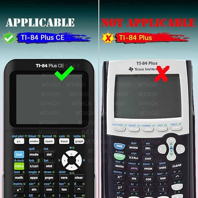Screen Protector for Texas Instruments TI-84 Plus Ce Graphing Calculator [2 Pcs], MTHGH Tempered Glass 9H Hardness Sensitive Touch Bubble Free Film Ultra-Thin Protective Cover