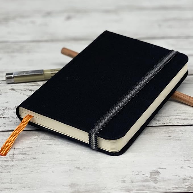 Travelogue Drawing Book, Pocket Portrait 5-1/2 x 3-1/2, Ivory Black Artist Journal